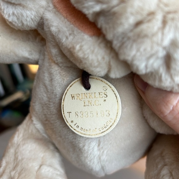 RARE Vintage Ganzbros 1985 Heritage Collection Wrinkles Inc Trunkit Plush 8” - Picture 4 of 16